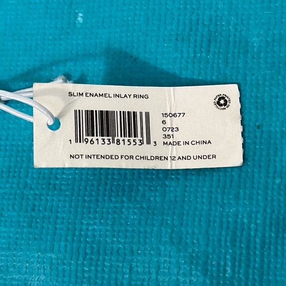 Tory Burch Slim Enamel Inlay Ring - Picture 6 of 7